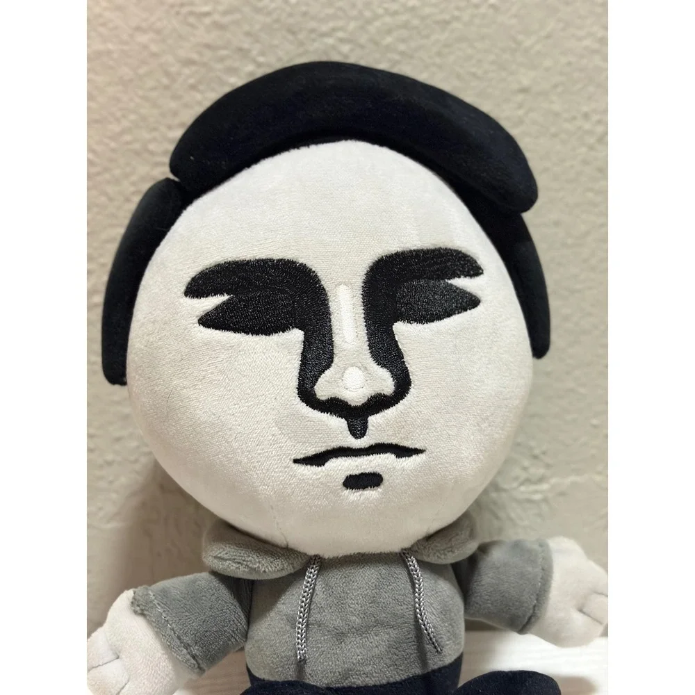 Limited Edition Creator Plush Toy Monochrome Character in Grey Hoodie 9 Inch